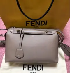 FENDI フェンディ バイザウェイ ミディアム ベージュレザー ボストン