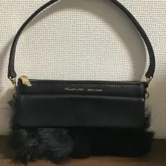 ☆開店セール☆新品未使用 美品 ADMJ レザー×ファー ロゴ ハンドバッグ ①