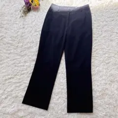 【ジョルジュレッシュ】コットン混　フレアパンツ　オフィスカジュアル　ブラック　M