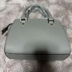グレー ハンドバッグ 合成皮革