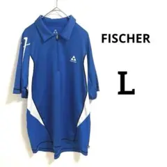 【FISCHER 】ジッパー付き　青　スポーツウェア　L メンズもの