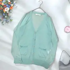 《franche lippee》 サマーカーディガン M ミント 水色 薄手