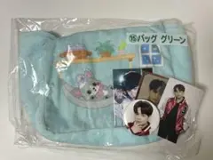 JOCHUM バッグ グリーン 鶴房汐恩 トレカ 缶バッジセット