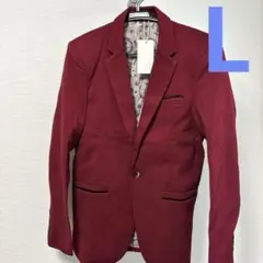 ジャケット L 軽量 春 秋 スーツ レッド