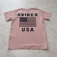 AVIREX アヴィレックス Tシャツ 星条旗 ピンク フリーサイズ