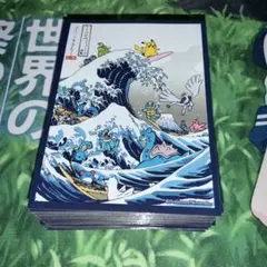 ポケモンカード　デッキシールド　浮世絵 しろがね山スリーブ　64枚セット　中古 激安通販サイト 人気 中古スリーブ] 浮世絵 しろがね山 デッキ