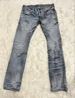 DeeTA ダメージ加工デニム　30 　セルビッチ　赤耳日本製