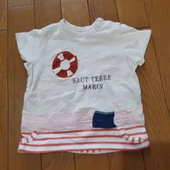 浮き輪プリント Tシャツ 80cm　男女兼用