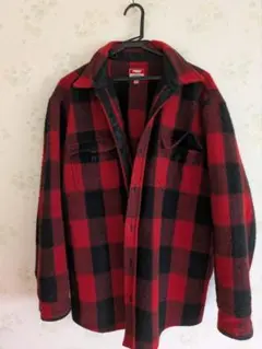 PRMS 赤黒チェック フランネルジャケット M