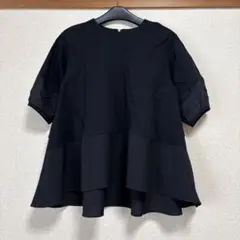 デザインアエラ　半袖チュニック ブラック　バックジップ