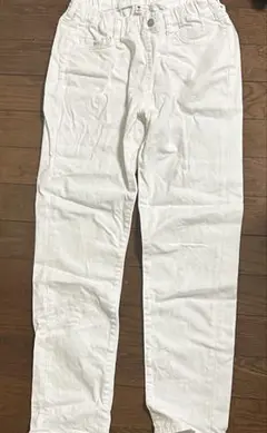 ホワイト スリムフィット 長ズボン　キッズ