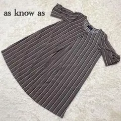as know as アズノウアズ ブラウス トップス ストライプ 袖リボン