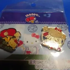 ハローキティ 温泉ピンバッジ 2個セット