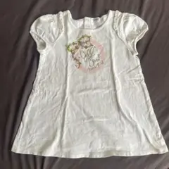 JILL STUART ジルスチュアート 花柄　刺繍 Tシャツ 140 白