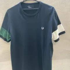 FRED PERRY カラーブロック Tシャツ ネイビー
