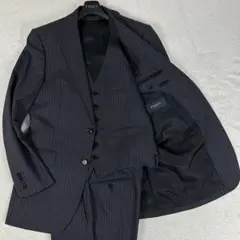 Burberry London スーツ スリーピース 裏地 ロゴ 日本製 2B