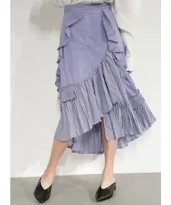 FRAYI.D フレイアイディーフリルプリーツアシメスカート