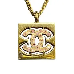 CHANEL/シャネル ゴールド ココマーク ストーン ネックレス i_113
