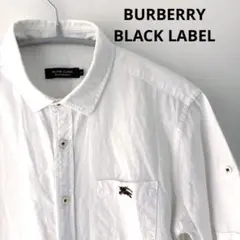 バーバリーブラックレーベル　半袖シャツ　ホワイト　三陽商会　BURBERRY