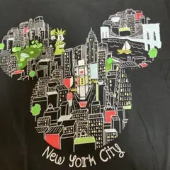 【未使用】ニューヨーク柄のミッキーマウスTシャツ