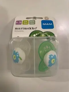 MAM marimekko おしゃぶり 白青・緑青 2個入り