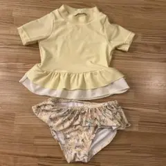 branshes 90サイズ　女の子用フリル水着セット（イエロー）