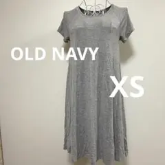 OLD NAVY 【XS】グレー Tシャツ ワンピース 半袖 無地 シンプル