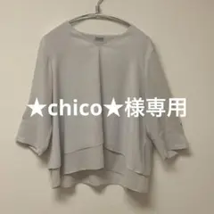 LES MUES ライトグレー 七分袖 Vネック トップス