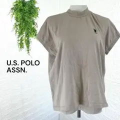 3691【U.S. POLO ASSN.】モックネックTシャツ ワンポイント刺繍