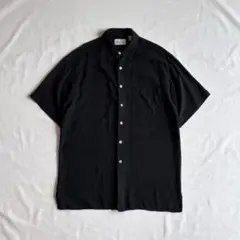 90s BILL BLASS silk100% s/s shirt BLK