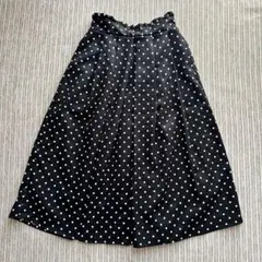 ドッド柄　スカート　ブラック　フリーサイズ
