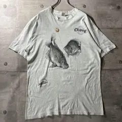 90s USA製 Crappie Fish 釣り　アート　Tシャツ XL