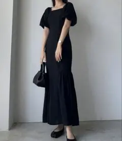 ブラック ロングワンピース マーメイド　ルエレ
