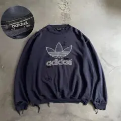 90's adidas”grange“常田”刺繍“Boro sweat