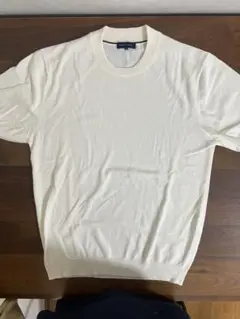TRANS CONTINENTS コットンニットTシャツ　XL ホワイト