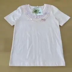 【新品】パンパンチュチュ　半袖Tシャツ　150　チュールリボン　マカロンピンク