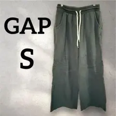 GAP 【S】ワイドパンツ ブラック ドローストリング レディース 古着