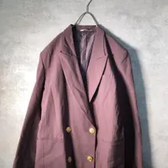 【ヴィンテージ】レトロ 金ボタン デザインジャケット 古着 used AS83