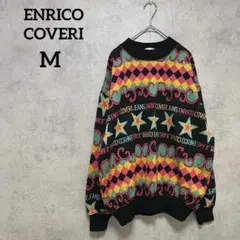 エンリココベリ　ENRICO COVERI ニット　総柄　個性的　派手　M