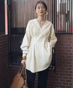値下げ可／CLANE／SHAPE LINE HEAVY RIB TOPS（クラネ