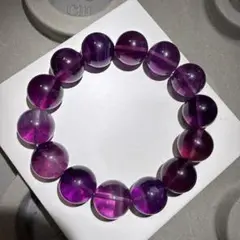 大玉 パープル フローライト ブレスレット 天然石