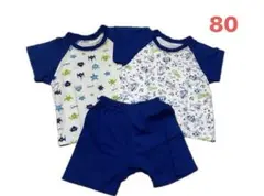 パジャマ　半袖Tシャツ　半ズボン　80
