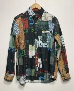 SOPHNET. (ソフネット) 総柄 長袖 ボタンダウンシャツ Lサイズ