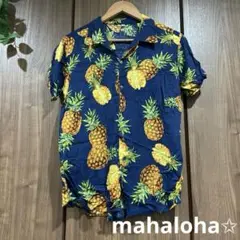 パイナップル　レディース　アロハシャツ