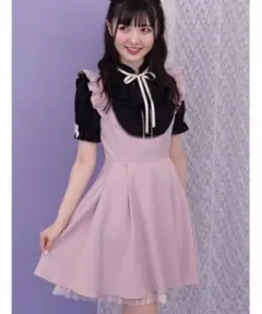 Secret Honey バックレースアップジャンパードレス