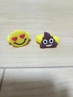 スマイリーフェイスとうんちのヘアゴム2個セット