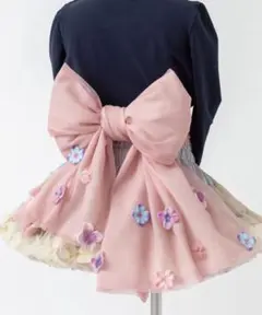 panpantutuドレスアップリボン お花畑 ベビーピンク