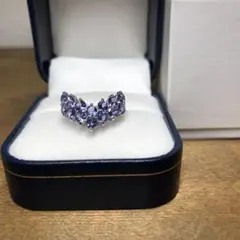 K18WGタンザナイトリング 1.20ct