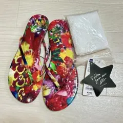 新品未使用タグ付き　蜷川実花　ビーチサンダル Lサイズ　24〜24.5cmくらい