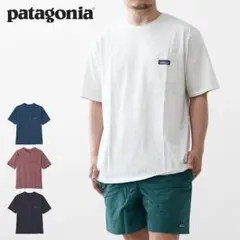 patagonia ホワイト ポケット　Tシャツ